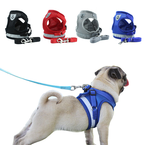 Reflective Safety Pet Dog Harness and Leash Set for Small Medium Dogs Cat Harnesses Vest Puppy Chest Strap Pet accessories