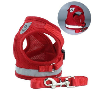 Reflective Safety Pet Dog Harness and Leash Set for Small Medium Dogs Cat Harnesses Vest Puppy Chest Strap Pet accessories