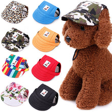 Load image into Gallery viewer, Pet Dog Cap Small Pet Summer Canvas Cap Dog Baseball Visor Hat Puppy Outdoor 8 Styles Dogs Hats Pet Supplies DOGGYZSTYLE