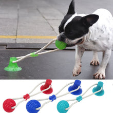 Load image into Gallery viewer, Pet Toys Suction Cup Rubber Dog Chew Toys Pet Ball Tug Toy Tooth Cleaning Chewing Puppy Pet Toy Tug Rope Handle