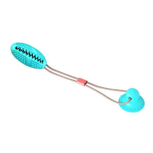 Dog Bite Toy with Suction Cup Doggy Pull Ball Multifunction Pet Molar Bite Toy Durable Dog Tug Rope Ball Toy - Tugging