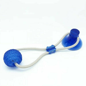 Pet Molar Bite Toys with Suction Cup Dog Rubber Chew Ball Pets Teeth Cleaning Safe Elasticity Soft Puppy Toys for Small Dogs